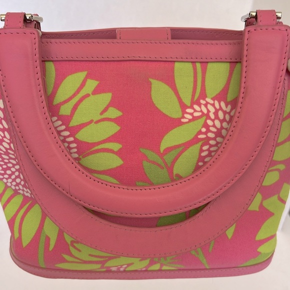 RARE!  Lilly Pulitzer Small Tote Hit Pink Sunflower Pattern-Circa 1990’s - Picture 8 of 16